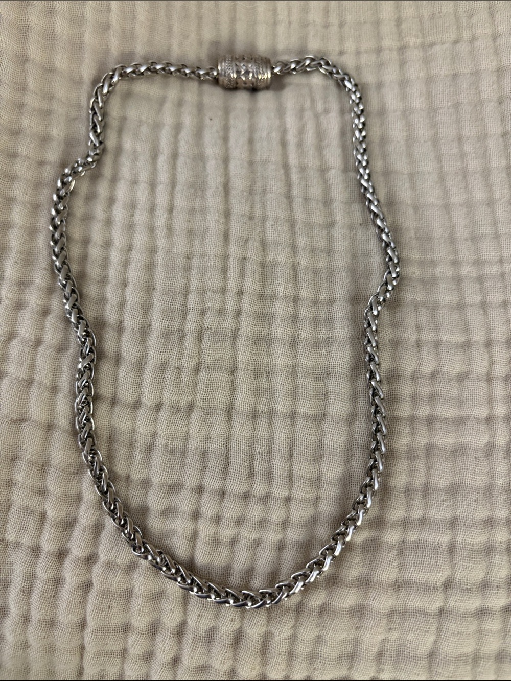 Silver-tone Rope Chain Necklace